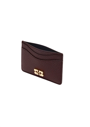 Grained card holder Chicory Coffee A7276 Ganni 